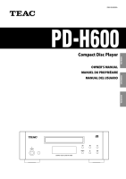 Teac PD-H600-Owners-Manual 